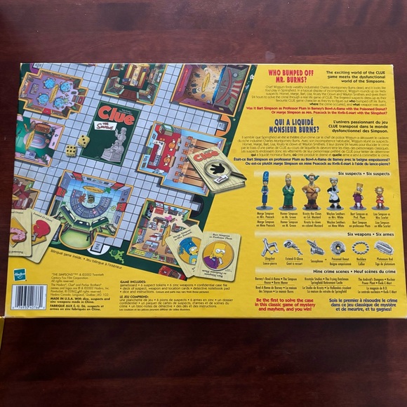 The Simpsons Clue Board Game - Picture 2 of 6